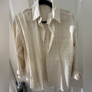 NWT A&F linen shirt